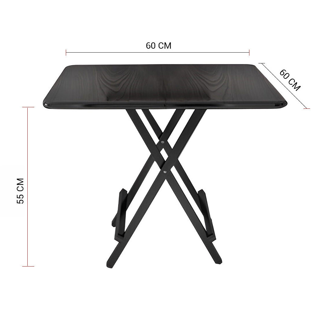 2X Black Portable Table Foldable Multifunctional Furniture Home Decor