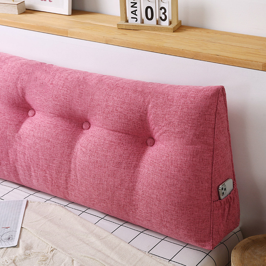 Soga 2 X 120cm Pink Triangular Wedge Bed Pillow Headboard Backrest Bedside Tatami Cushion Home Decor
