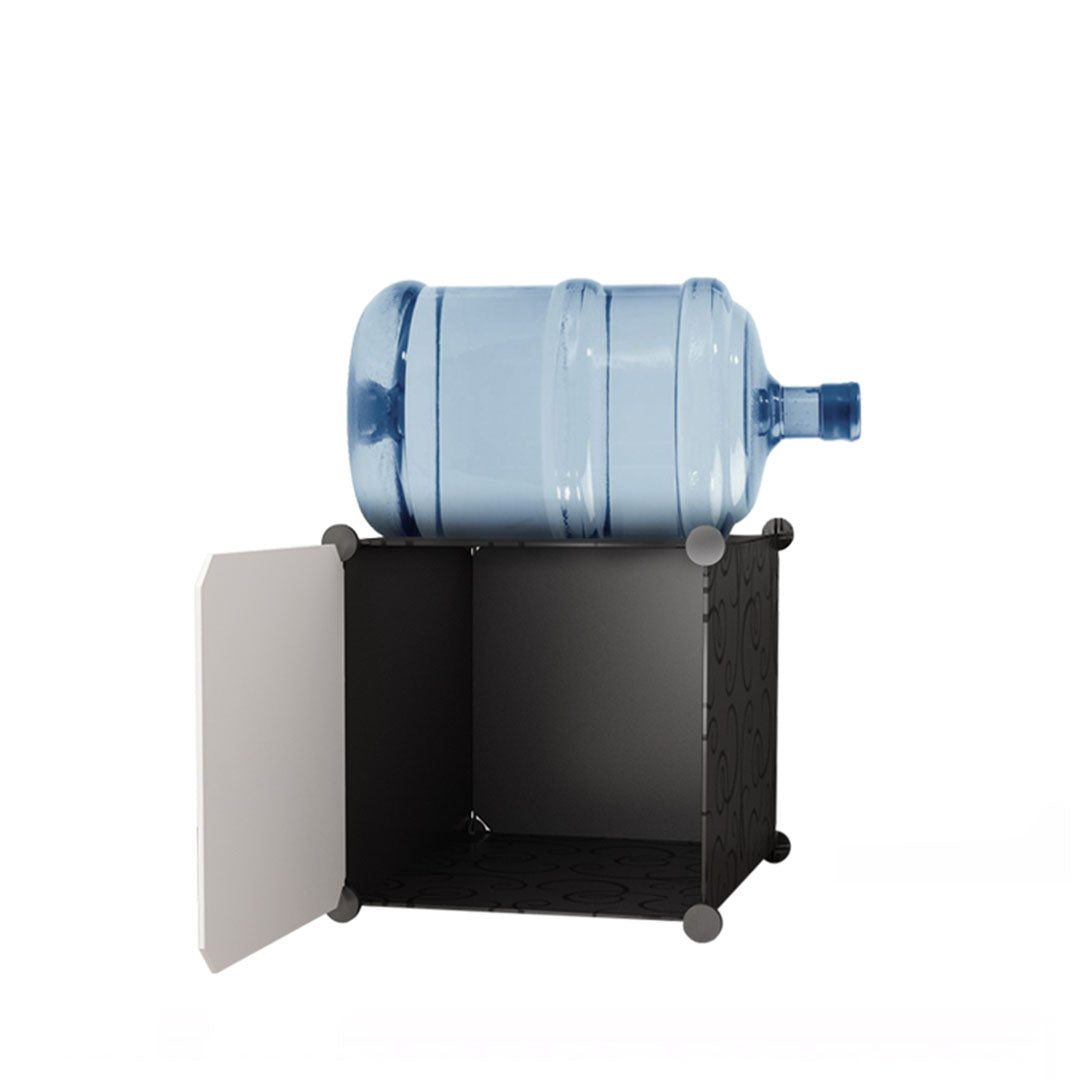 10 Cubes Black Portable Wardrobe Divide-Grid Modular Storage Organiser Foldable Closet with Doors