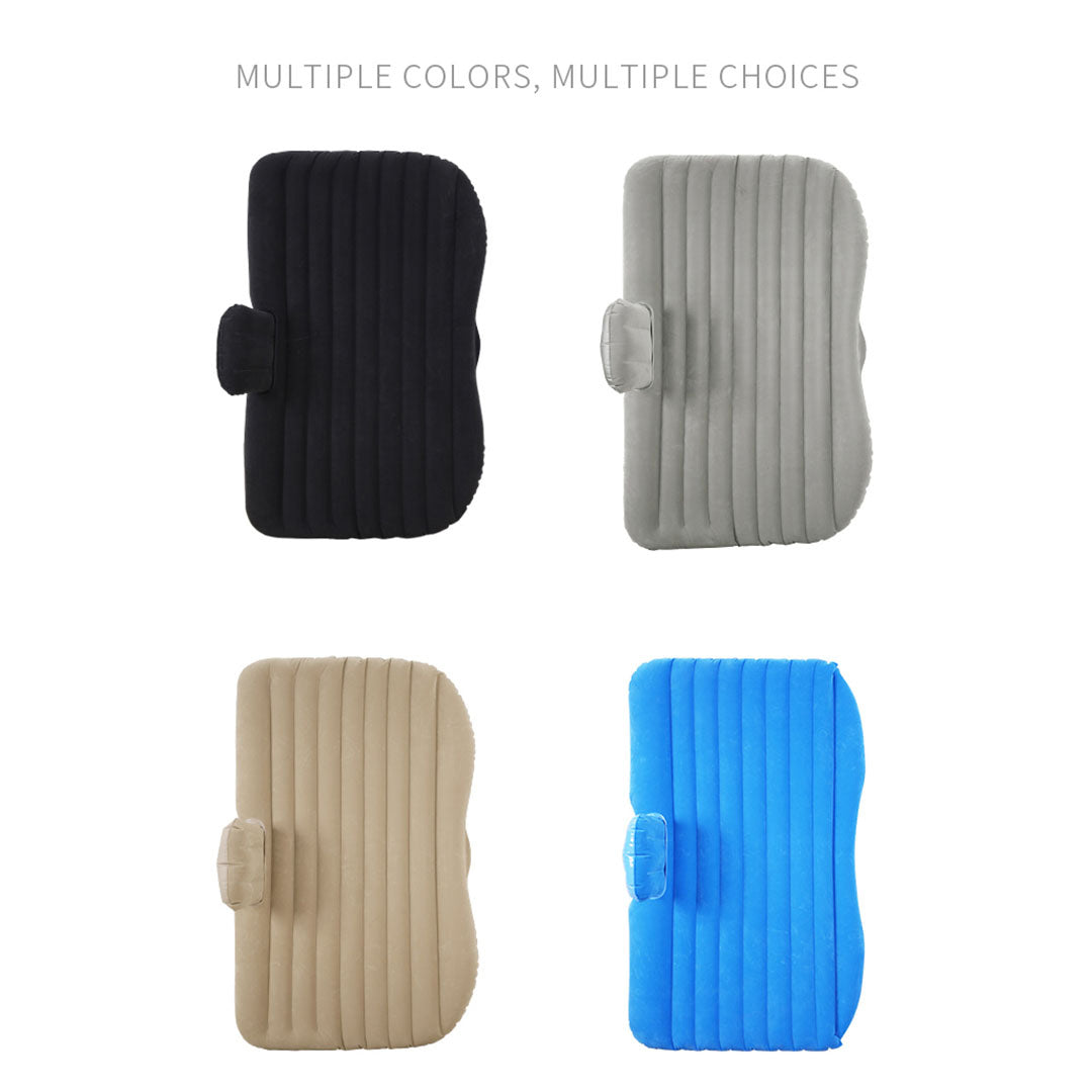 Black Stripe Inflatable Car Mattress Portable Camping Rest Air Bed Travel Compact Sleeping Kit Essentials