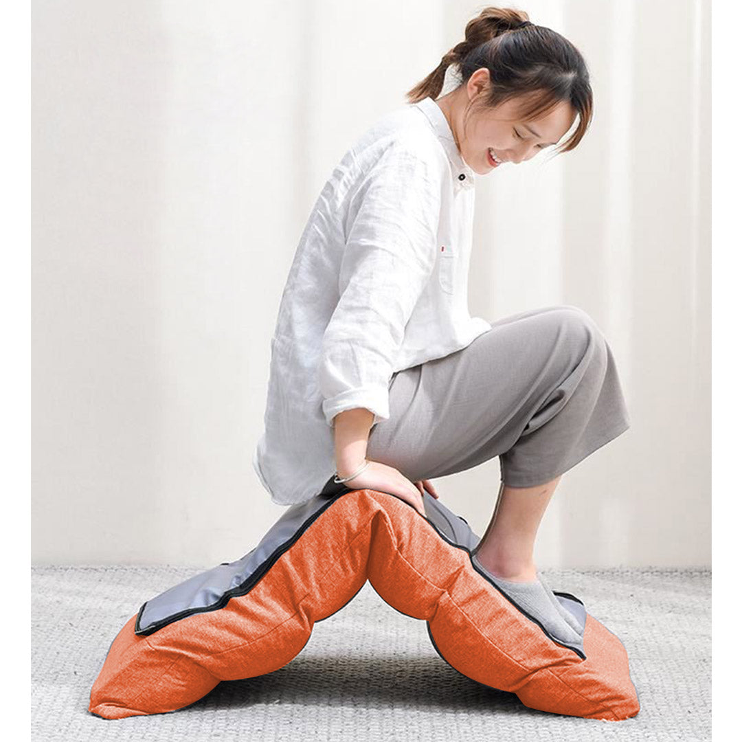 Soga 2 X Lounge Floor Recliner Adjustable Lazy Sofa Bed Folding Game Chair Orange