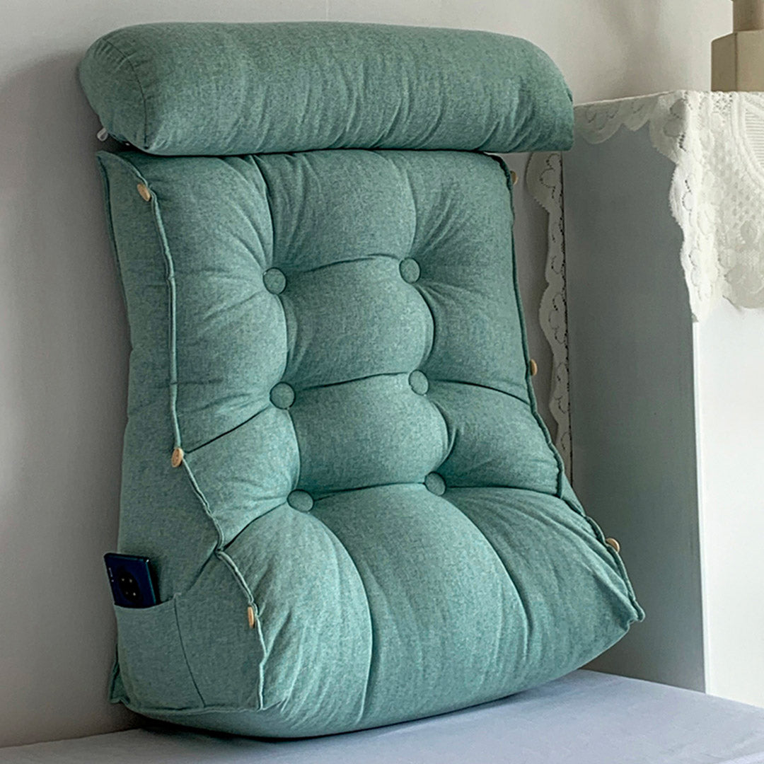 Soga 4 X 60cm Green Triangular Wedge Lumbar Pillow Headboard Backrest Sofa Bed Cushion Home Decor