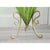 67cm Green Glass Tall Floor Vase with 10pcs White Artificial Fake Flower Set