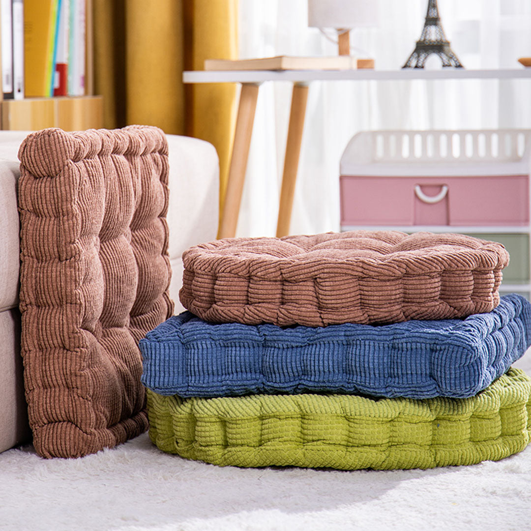 4X Coffee Square Cushion Soft Leaning Plush Backrest Throw Seat Pillow Home Office Decor