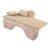 2X Beige Ripple Inflatable Car Mattress Portable Camping Air Bed Travel Sleeping Kit Essentials