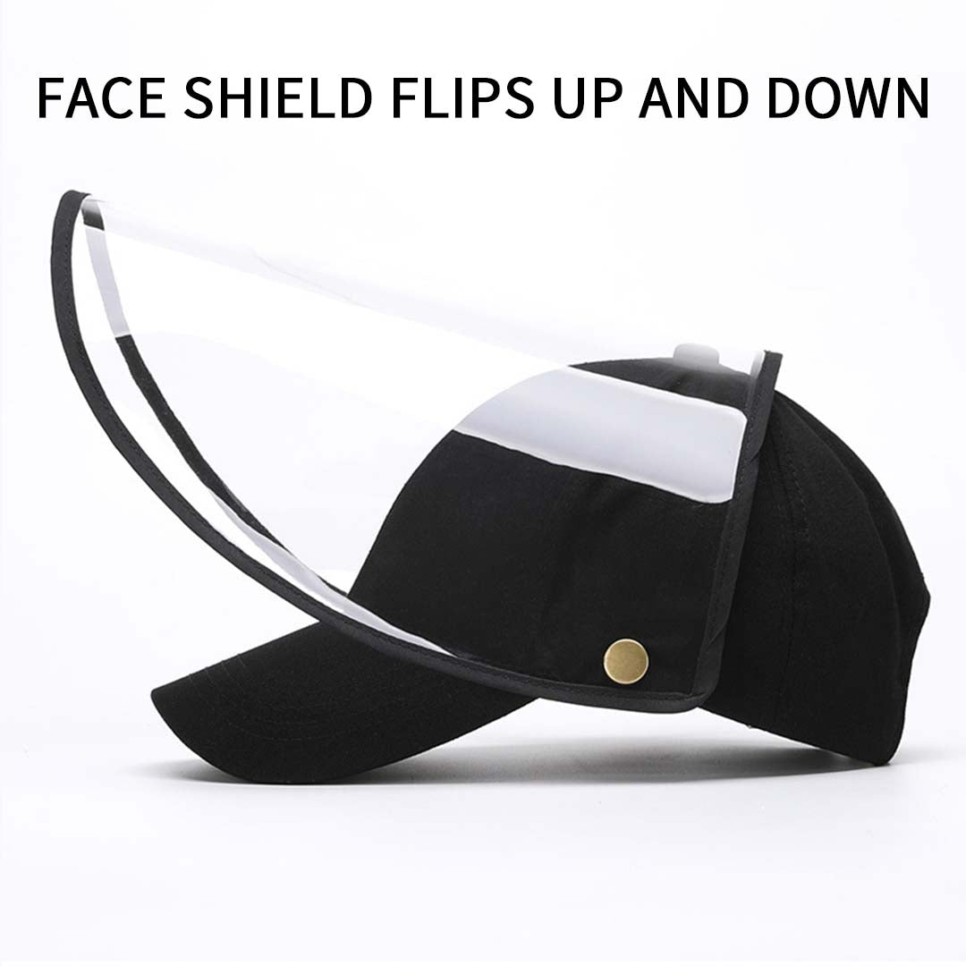 4 X Outdoor Protection Hat Anti Fog Pollution Dust Protective Cap Full Face Hd Shield Cover Adult Black/White