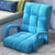 Soga Foldable Lounge Cushion Adjustable Floor Lazy Recliner Chair With Armrest Blue