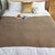 2X Coffee Acrylic Knitted Throw Blanket Solid Fringed Warm Cozy Woven Cover Couch Bed Sofa Home Decor
