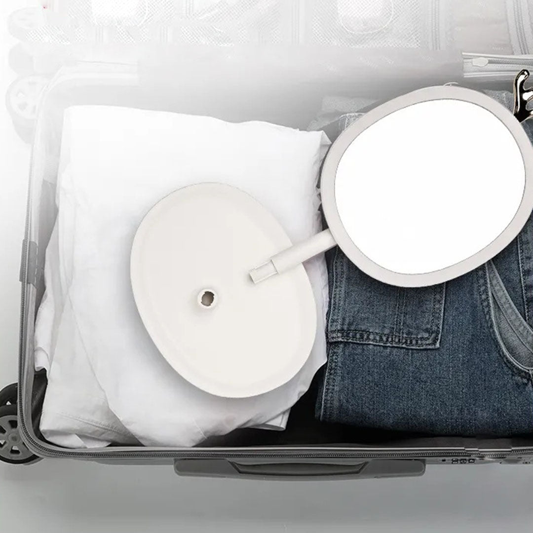 2X White Antler LED Light Makeup Mirror Tabletop Vanity Home Decor