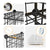 2X Black Portable 4-Cube Storage Organiser Foldable DIY Modular Grid Space Saving Shelf