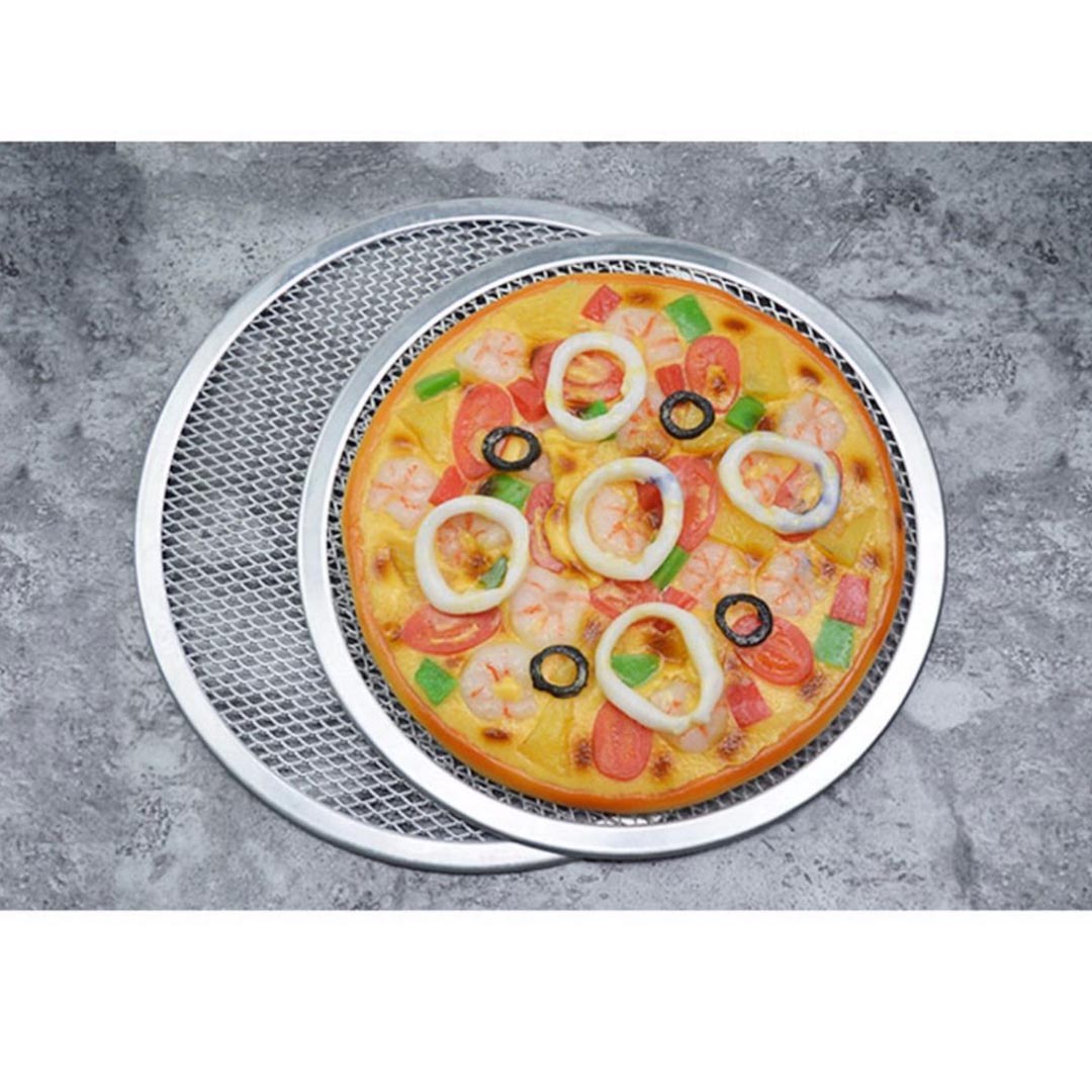 Soga 2 X 9 Inch Round Seamless Aluminium Nonstick Commercial Grade Pizza Screen Baking Pan