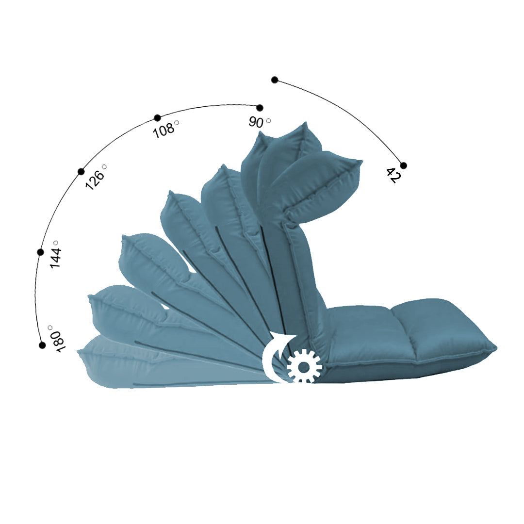 4X Green Lounge Recliner Lazy Sofa Bed Tatami Cushion Collapsible Backrest Seat Home Office Decor