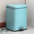 Soga 2 X 6 L Foot Pedal Stainless Steel Rubbish Recycling Garbage Waste Trash Bin Square Blue