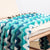 220cm Blue Zigzag Striped Throw Blanket Acrylic Wave Knitted Fringed Woven Cover Couch Bed Sofa Home Decor