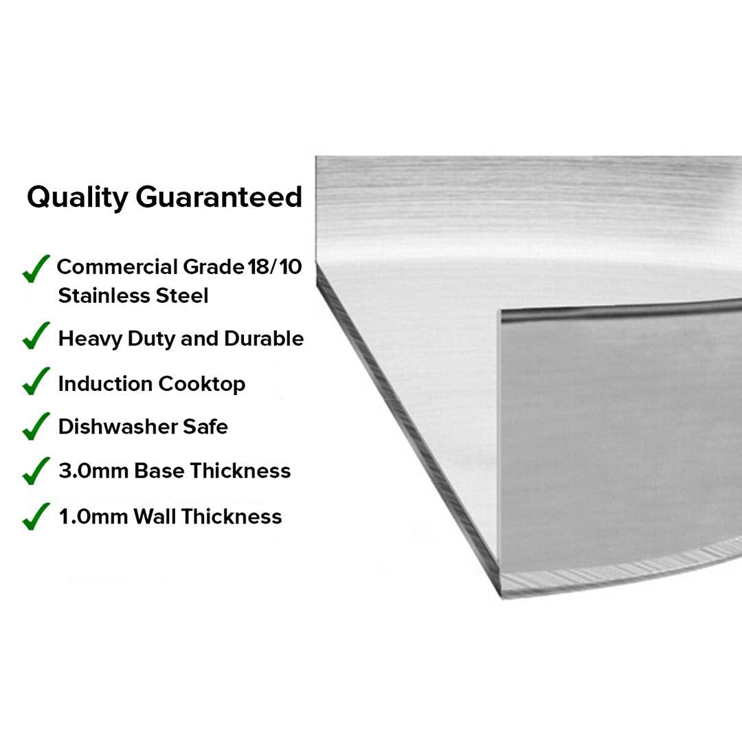 Soga Stock Pot 9 L 23 L Top Grade Thick Stainless Steel Stockpot 18/10
