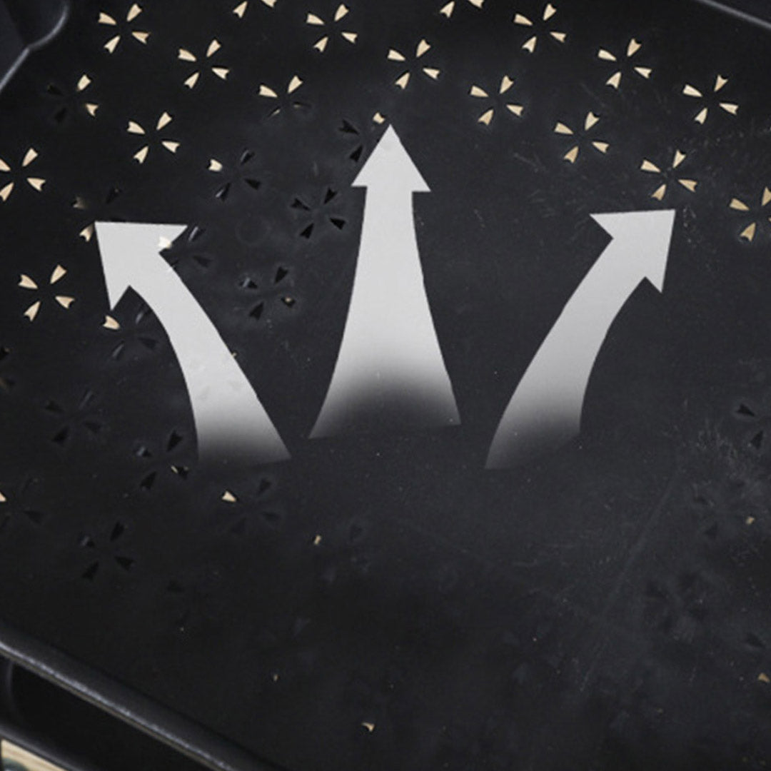 Soga 2 X 3 Tier Steel Black Movable Kitchen Cart Multi Functional Shelves Portable Storage Organizer With Wheels