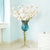 Soga 85cm Blue Glass Floor Vase With Tall Metal Flower Stand