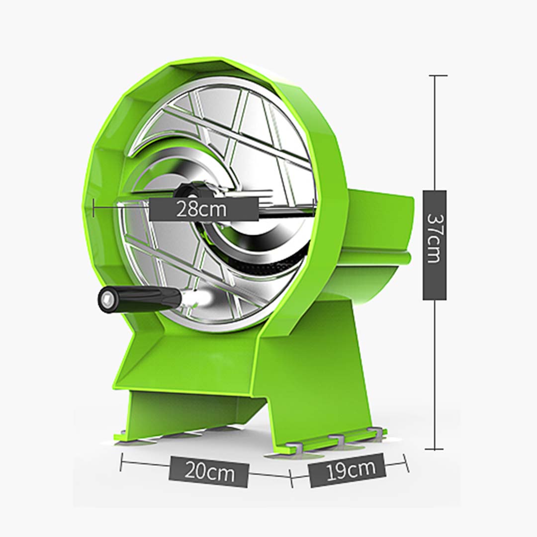 Soga 2 X Commercial Manual Vegetable Fruit Slicer Kitchen Cutter Machine Green