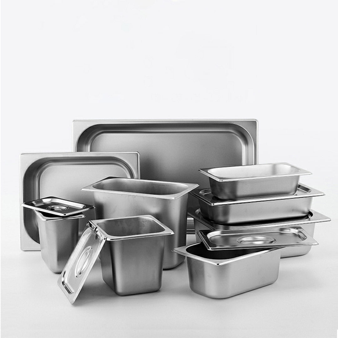 Soga 2 X Gastronorm Gn Pan Full Size 1/1 Gn Pan 4cm Deep Stainless Steel Tray