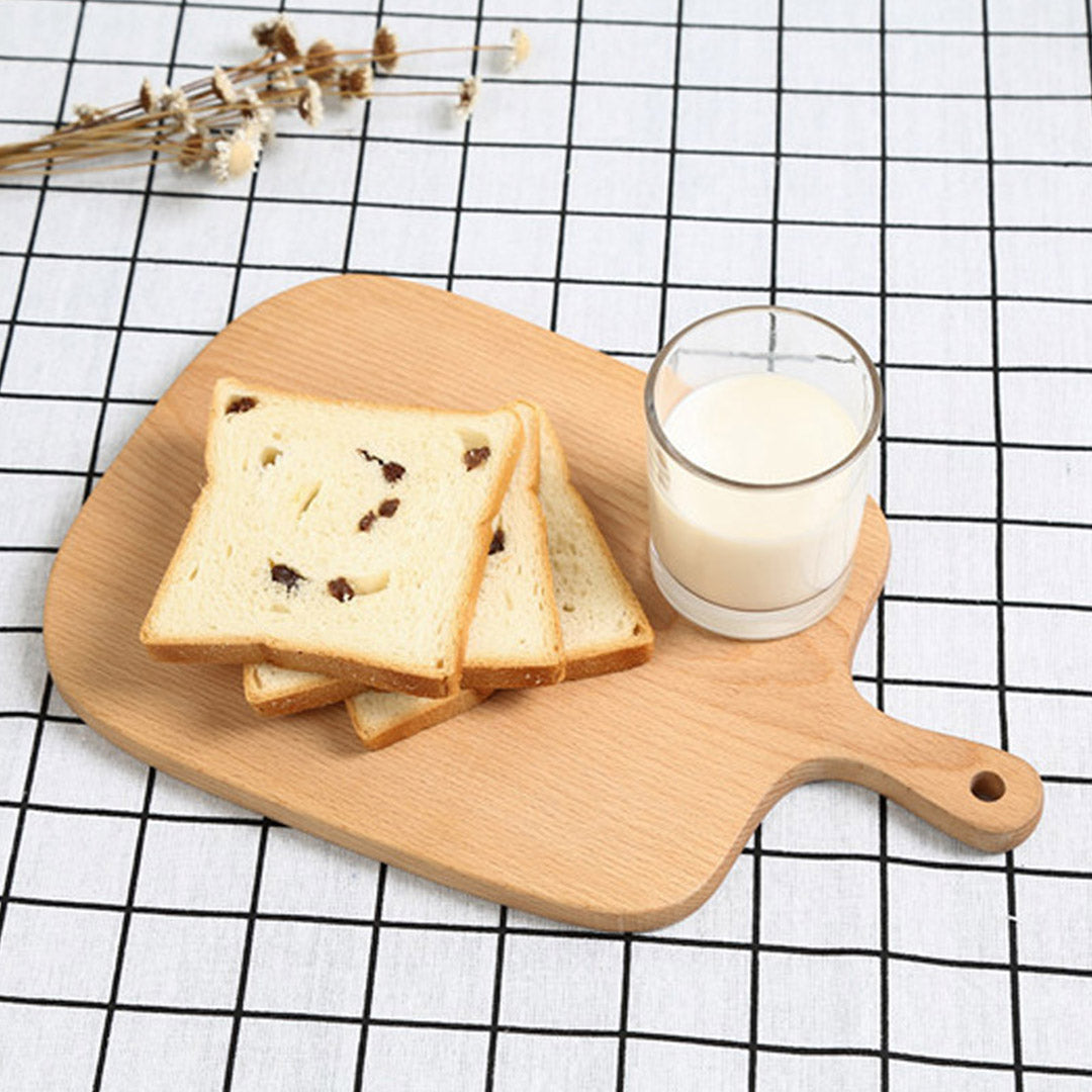 Soga 33cm Brown Rectangle Wooden Serving Tray Chopping Board Paddle With Handle Home Decor