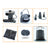 Grey Stripe Inflatable Car Mattress Portable Camping Rest Air Bed Travel Compact Sleeping Kit Essentials