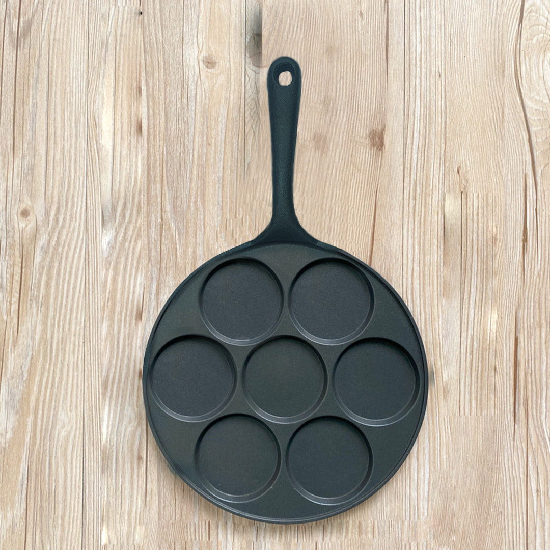 Soga 2 X 23cm Cast Iron Takoyaki Fry Pan Octopus Balls Maker 7 Hole Cavities Grill Mold