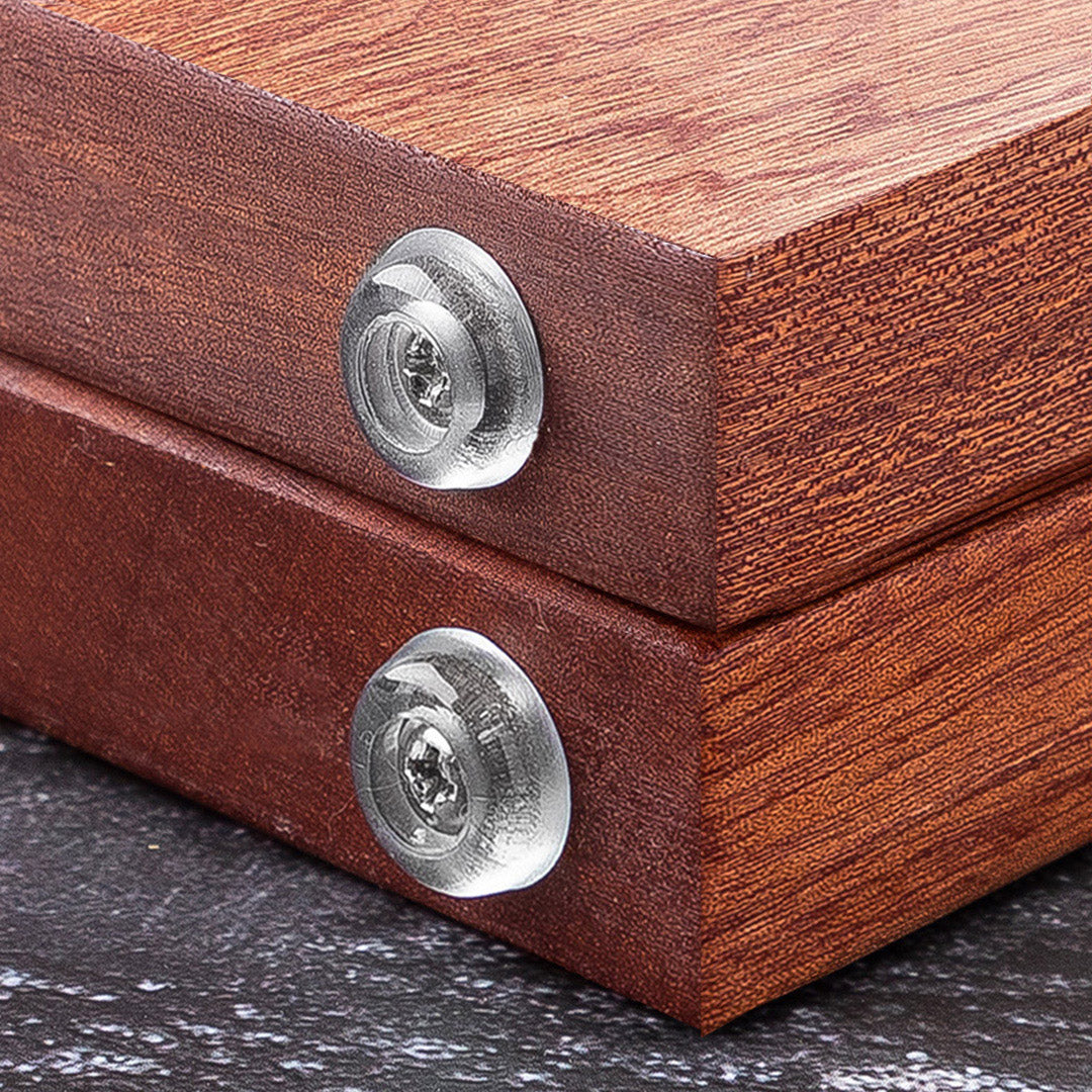 Soga 2 X 26cm Rectangular Wooden Ebony Butcher Block Non Slip Chopping Food Serving Tray Charcuterie Board