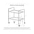 Soga 2 X 4 Tier Stainless Steel Kitchen Dinning Food Cart Trolley Utility Size Square Medium
