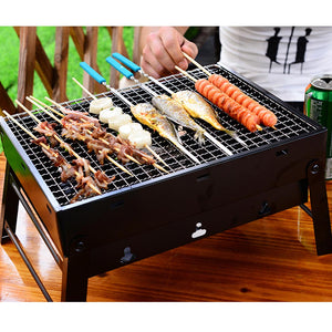 Soga 43cm Portable Folding Thick Box Type Charcoal Grill For Outdoor Bbq Camping