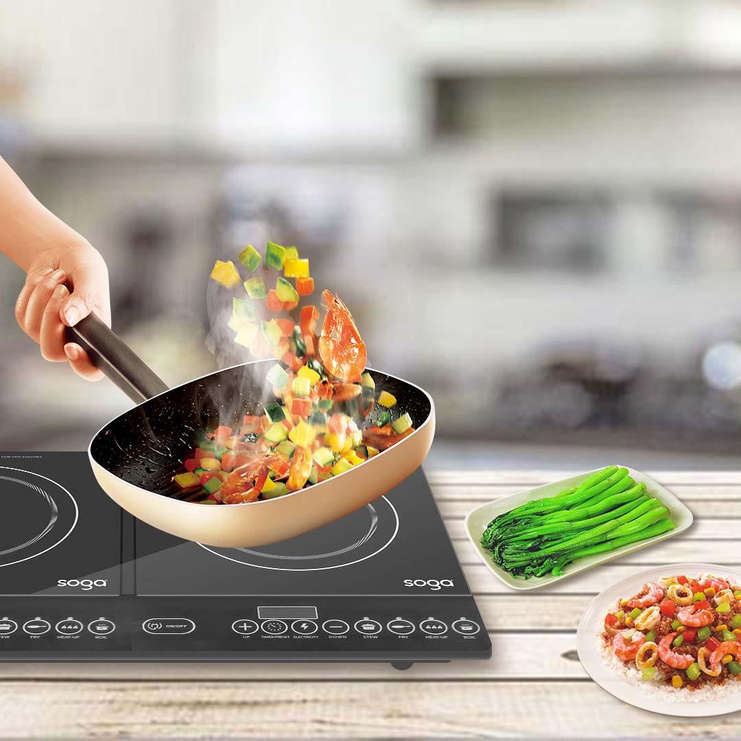 Soga 2 X Cooktop Portable Induction Led Electric Double Duo Hot Plate Burners Cooktop Stove