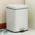 Soga 2 X Foot Pedal Stainless Steel Rubbish Recycling Garbage Waste Trash Bin Square 6 L White