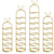 6 Tier Bunny Ears Shape Gold Plated Metal Shoe Organizer Space Saving Portable Footwear Storage Shelf