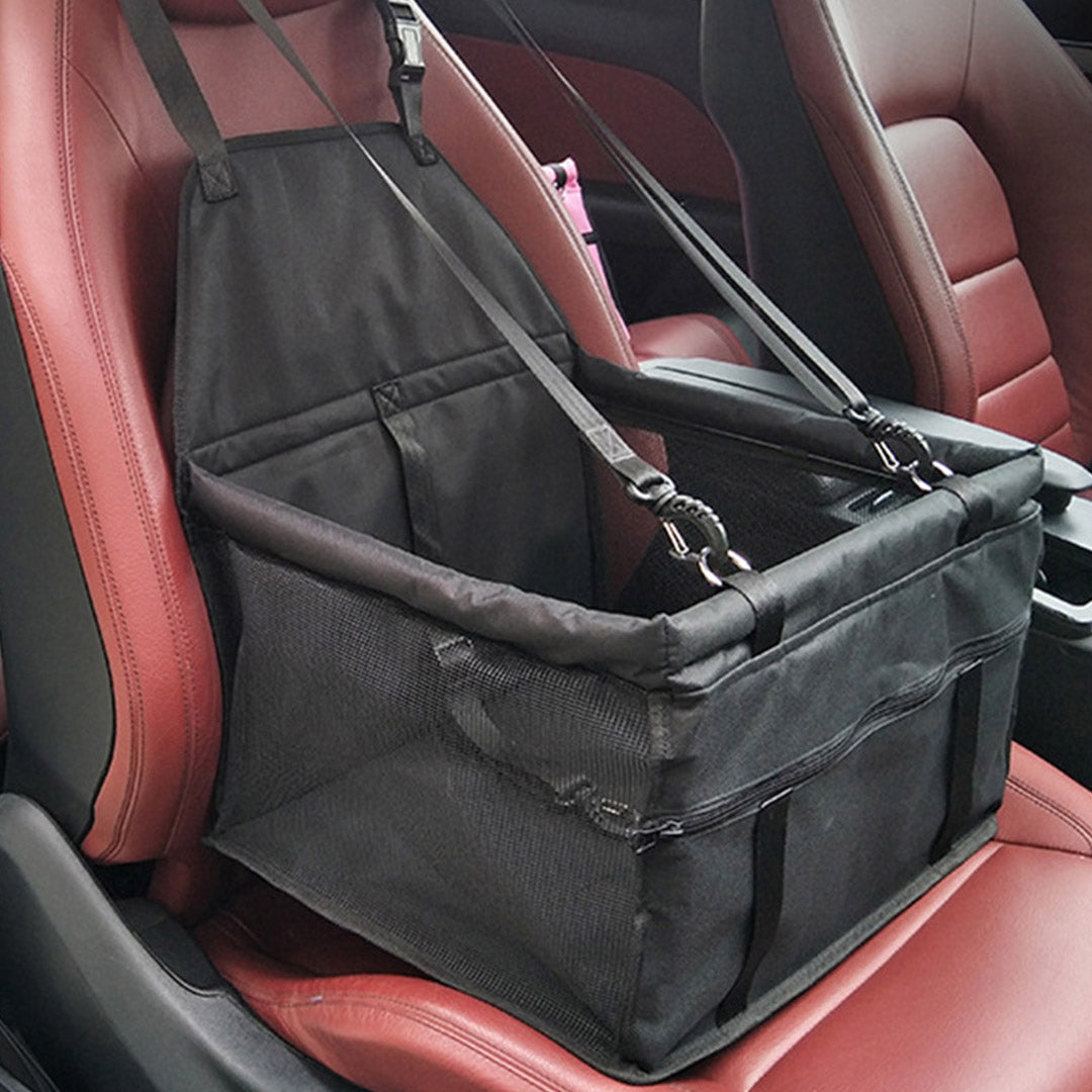 Soga Waterproof Pet Booster Car Seat Breathable Mesh Safety Travel Portable Dog Carrier Bag Black