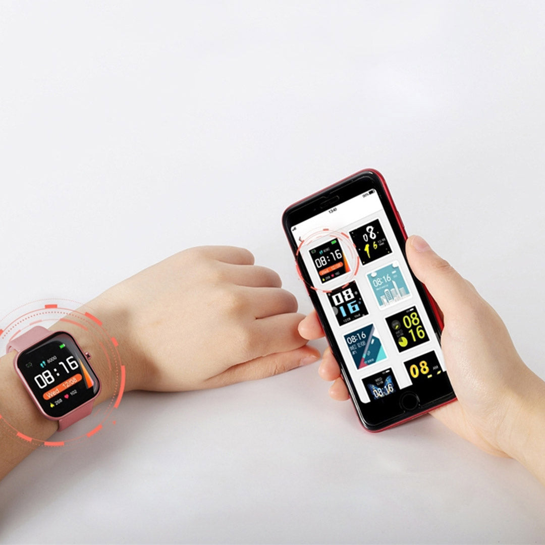 Soga 2 X Waterproof Fitness Smart Wrist Watch Heart Rate Monitor Tracker P8 Pink