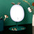 Green Cosmetic Jewelry Storage Organiser with Antler LED Light Mirror Tabletop Vanity Set