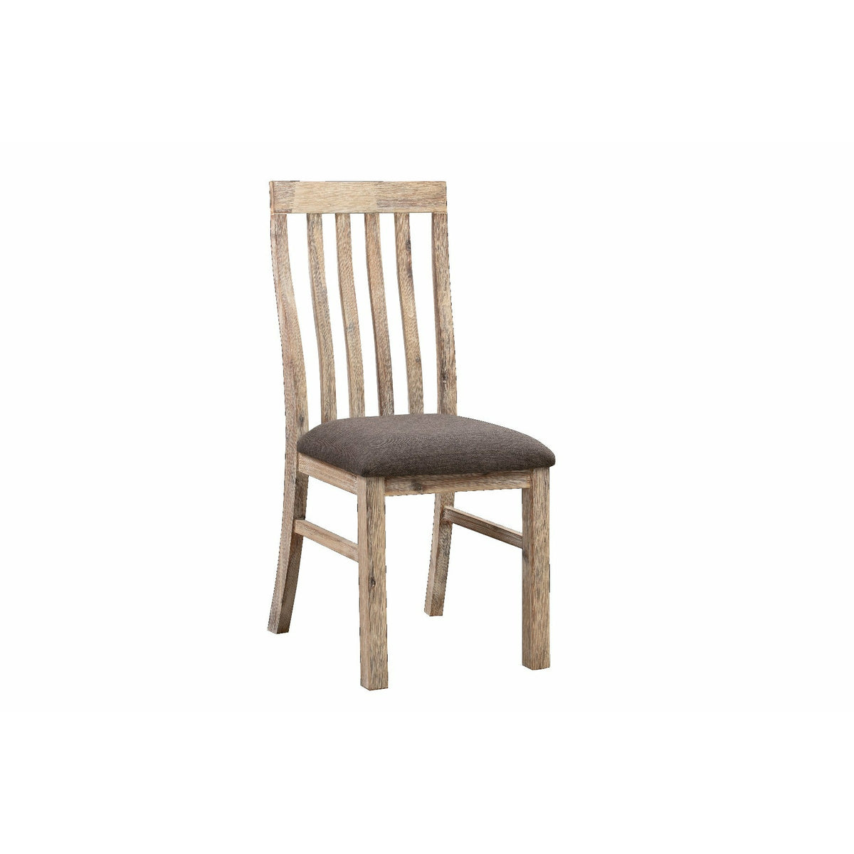 2x Wooden Frame Leatherette in Solid Acacia Wood &amp; Veneer Dining Chairs in Oak Colour