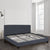 Milano Sienna Luxury Bed with Headboard (Model 2) - Charcoal No.35 - King Single