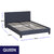Milano Sienna Luxury Bed with Headboard (Model 2) - Charcoal No.35 - Queen