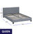 Milano Sienna Luxury Bed with Headboard (Model 2) - Grey No.28 - Queen