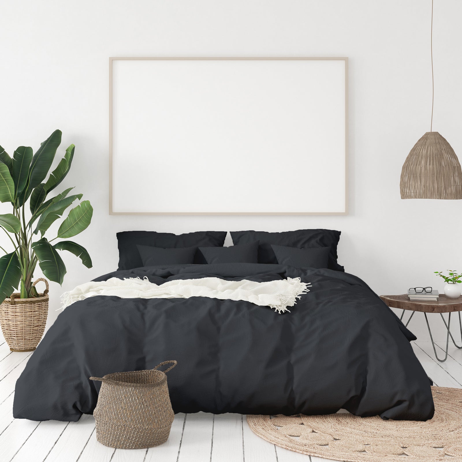 Royal Comfort - Balmain 1000TC Bamboo cotton Quilt Cover Sets (King) - Charcoal