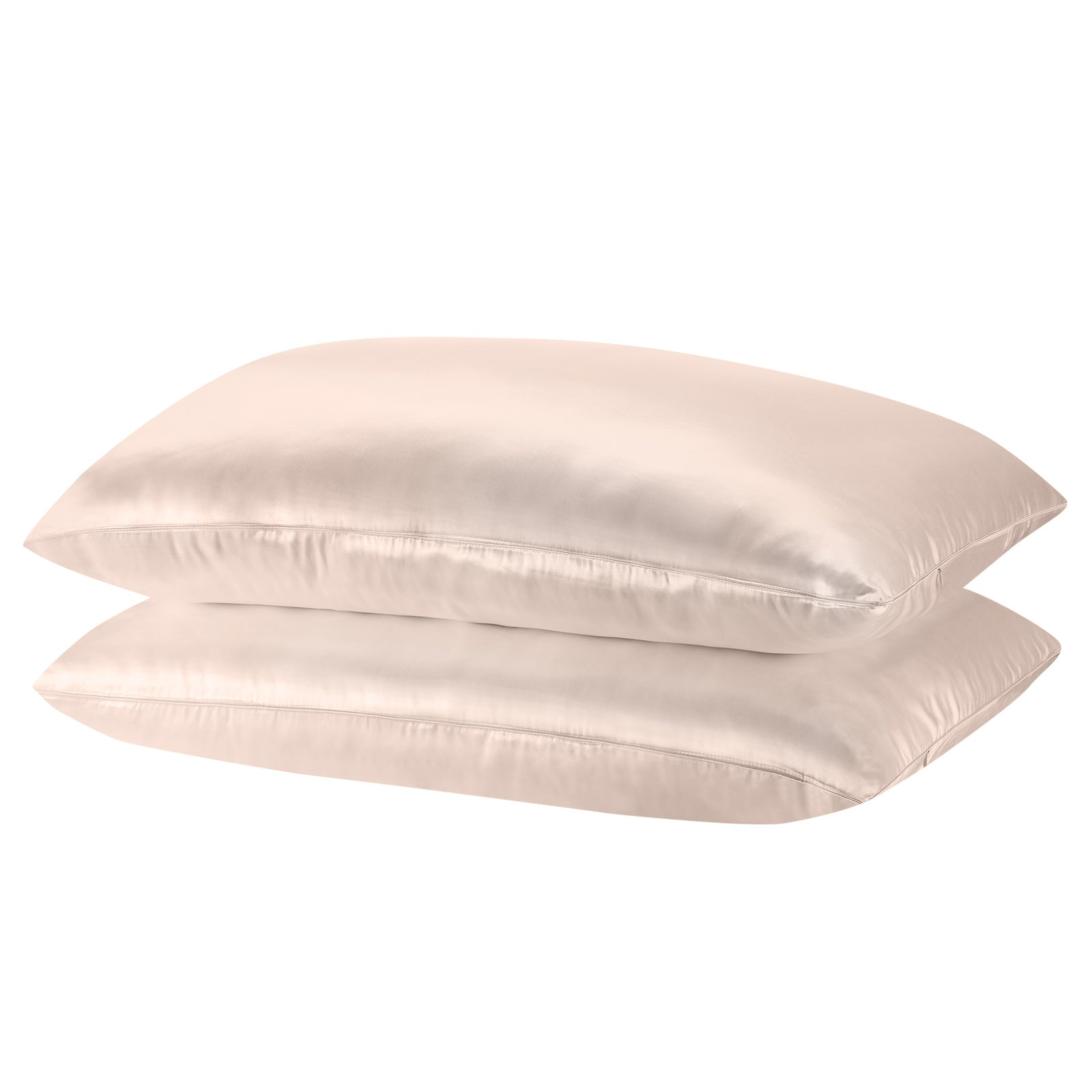 SILK PILLOW CASE TWIN PACK - SIZE: 51X76CM - Champagne Pink