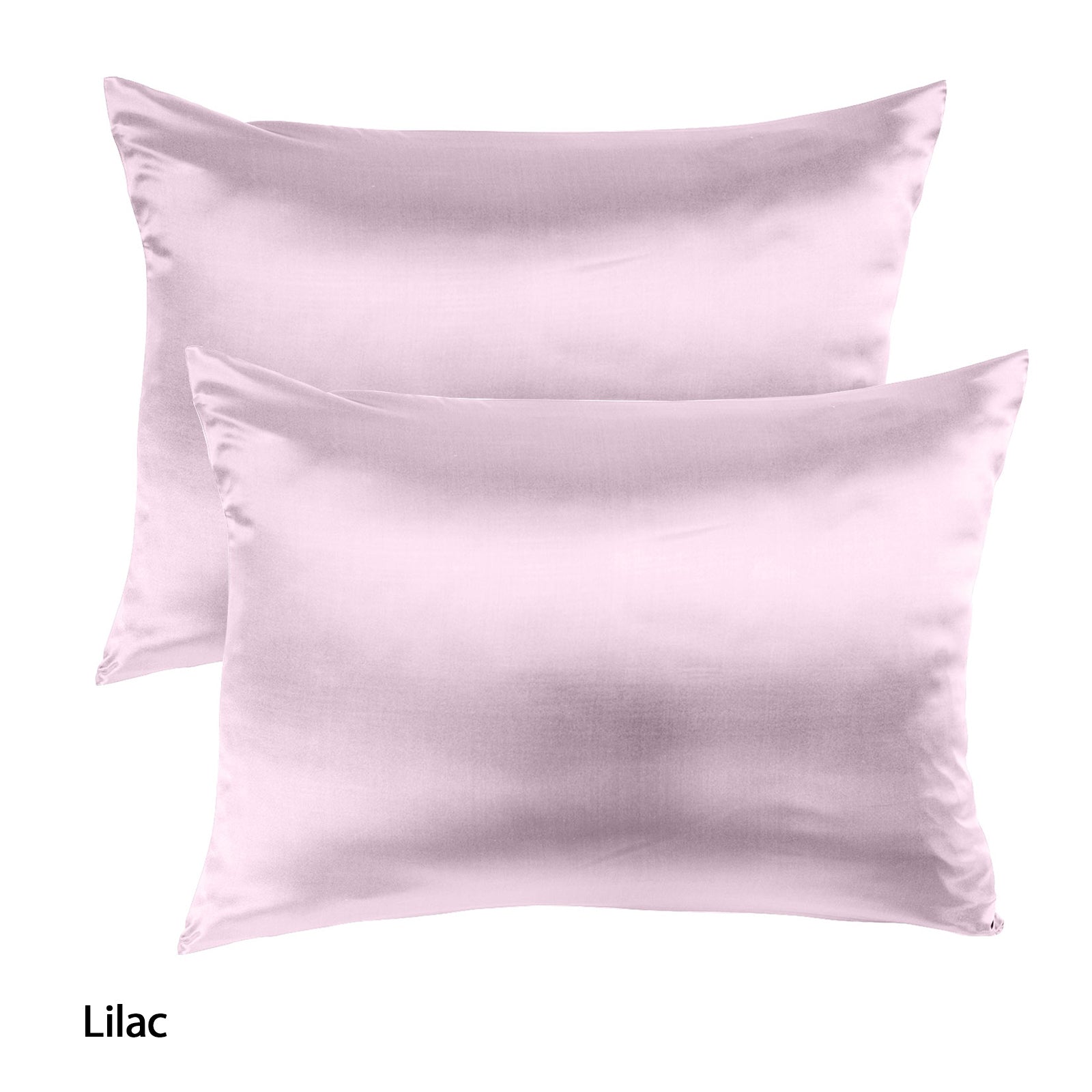 SILK PILLOW CASE TWIN PACK - SIZE: 51X76CM  - Lilac
