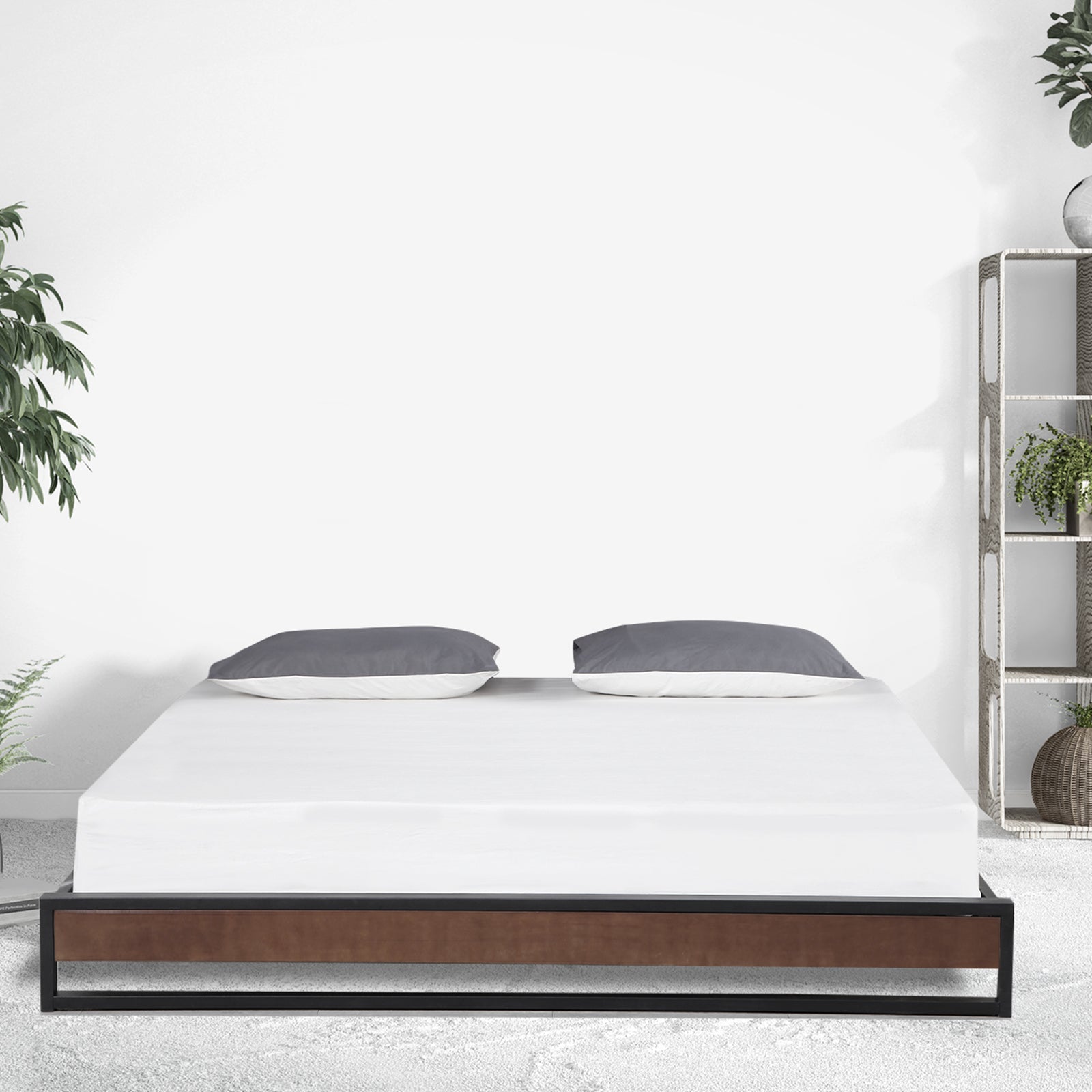 Sorrento Metal and Wood bed base - King Single