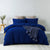 Royal Comfort Vintage Washed 100 % Cotton Quilt Cover Set Queen - Royal Blue