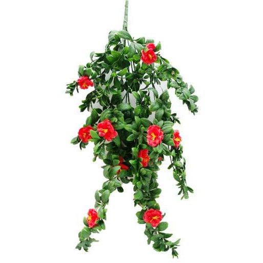 Hanging Red Rose Stem UV 85cm