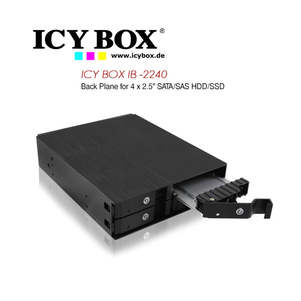 ICY BOX Backplane for 4x 2.5&quot; (6.35 cm) SATA / SAS HDDs or SSDs (IB-2240SSK)