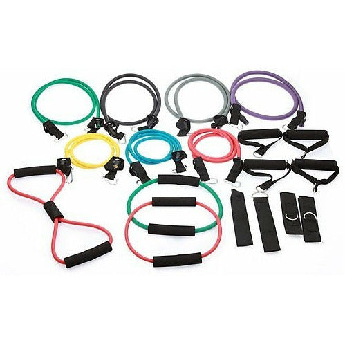 19PC Resistance Exercise Fitness Bands Tubes Kit Yoga Set