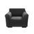Couch High Stretch Sofa Lounge Cover Protector Recliner Slipcover 1 Seater Black