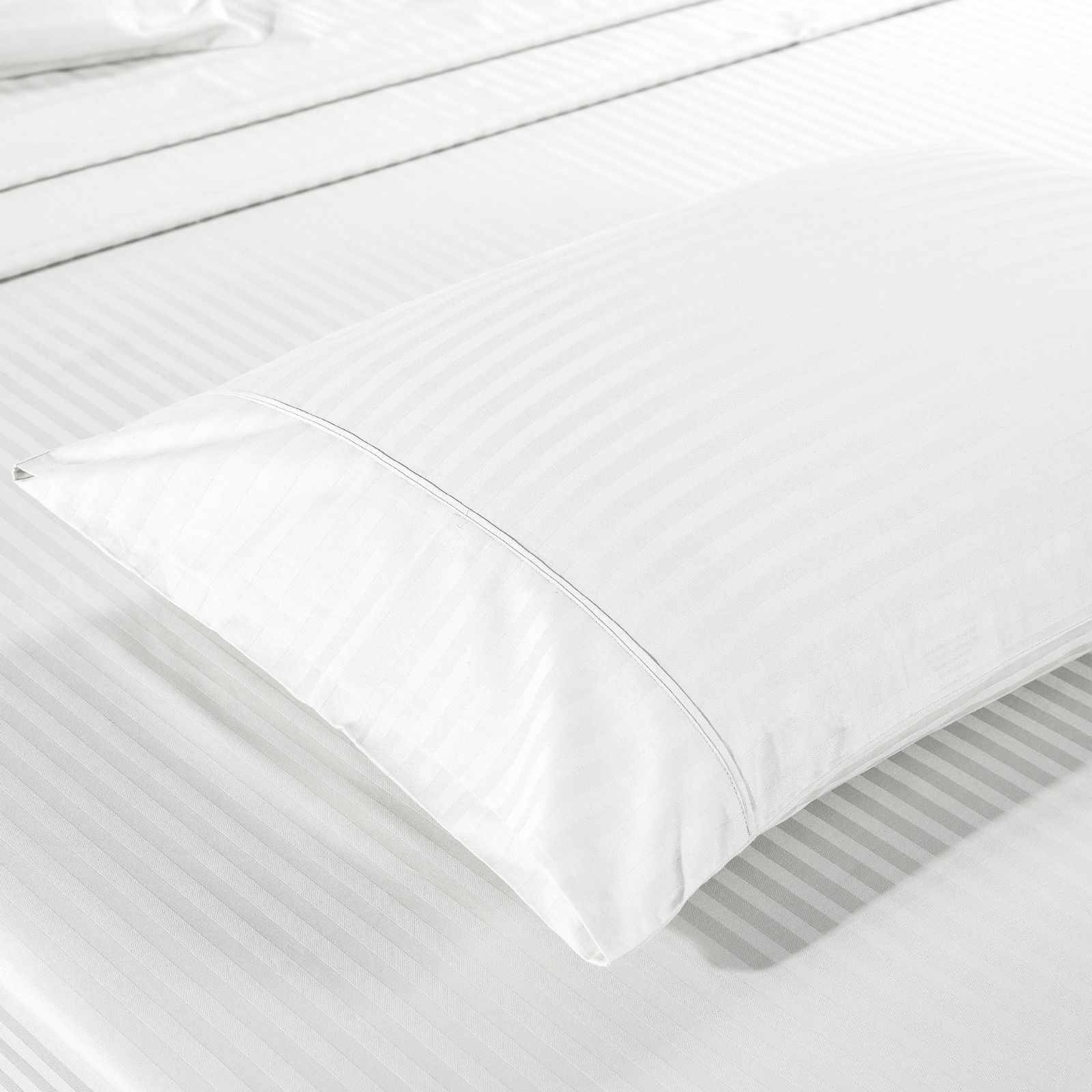 Kensington 1200Tc Cotton Sheet Set In Stripe-Double - White