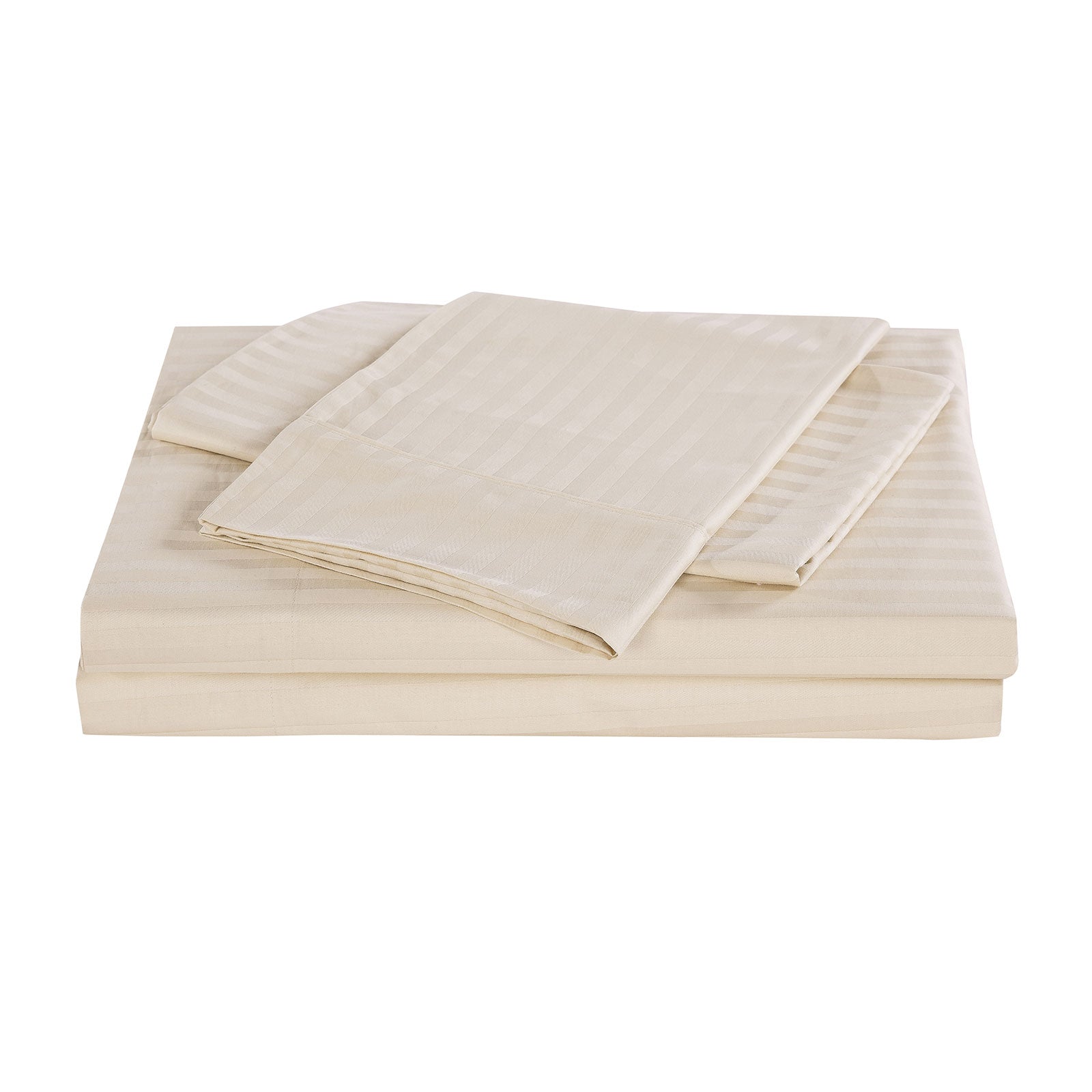 Kensington 1200Tc Cotton Sheet Set In Stripe-King - Sand